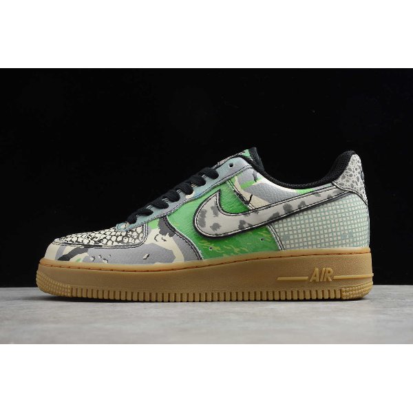 Nike Air Force 1 Low Siyah / Yeşil Kaykay Ayakkabı Türkiye - QBQNACHK